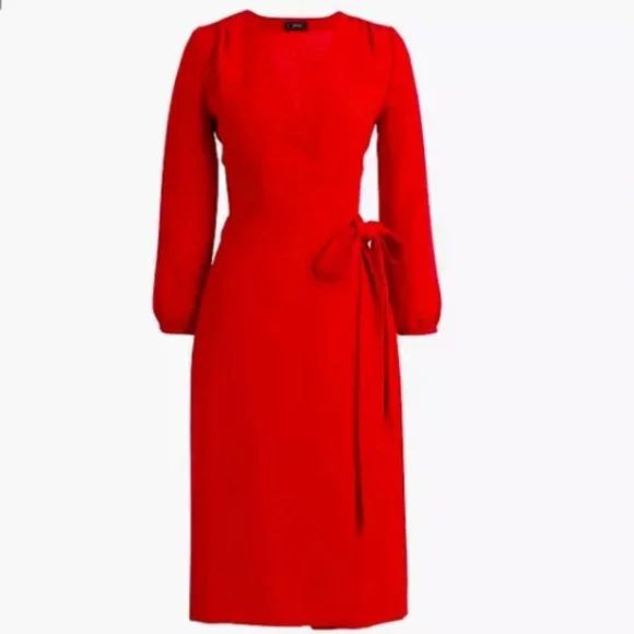 J Crew 365 Crepe Long Sleeve Classic Wrap Dress size 2 J Crew 365 Crepe Long Sleeve Classic Wrap Dress size 2